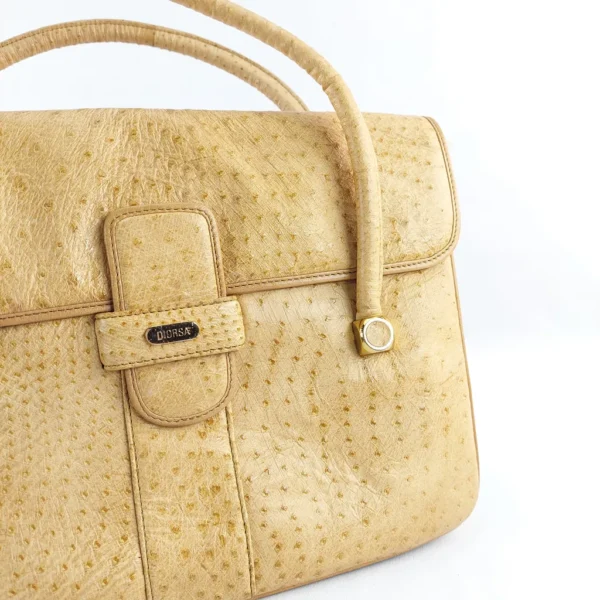 DIORSA Ostrich Leather Handbag
