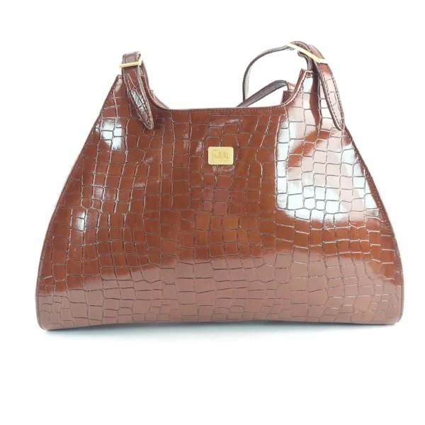 Falchi New York Faux Crocodile Embossed Handbag
