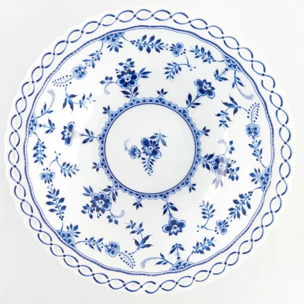 Blue Floral Porcelain Bowl by Keito